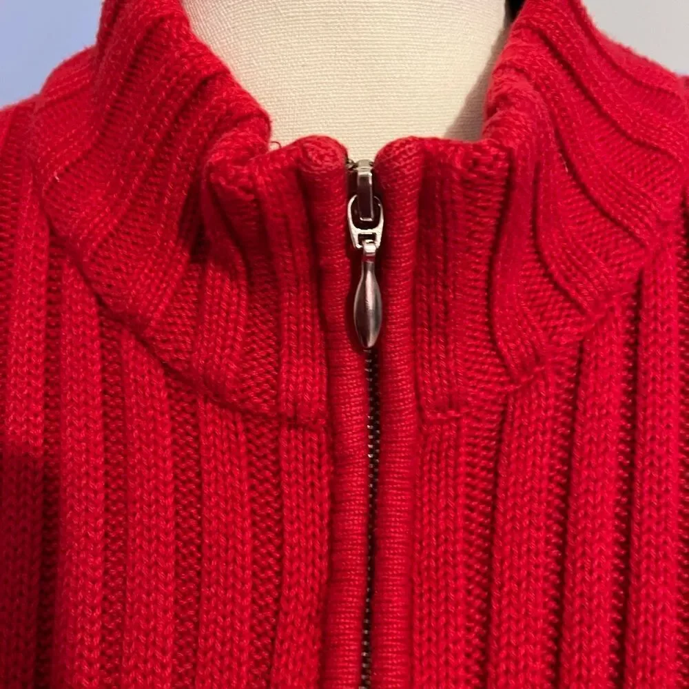 St John’s Bay ladies size large red zip sweater.